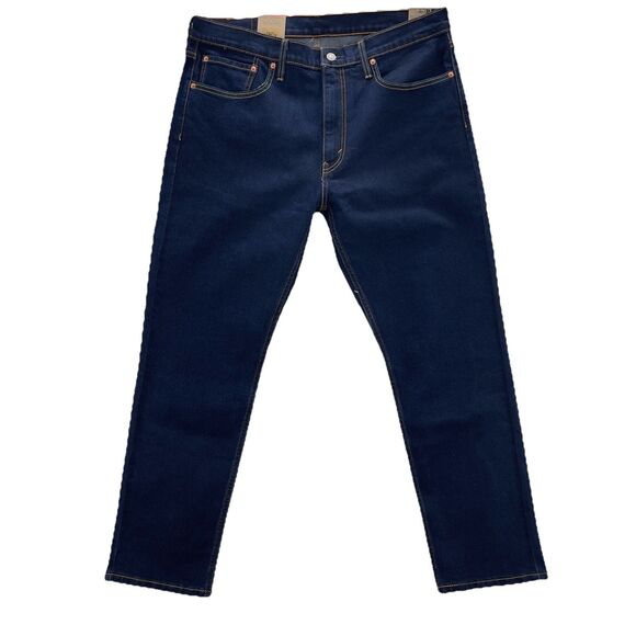 Levi's 502 Jeans Mens 36x30 Blue Taper Stretch Medium Wash American Preppy Denim